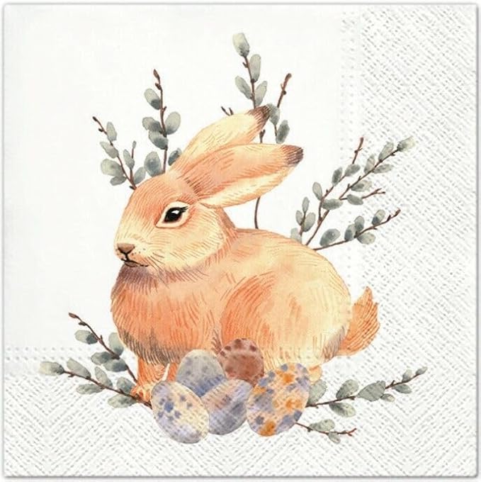 AM Decor Easter Luncheon Paper Napkins 20-Count Dinner Paper Napkins 13" x 13" by Importer+AM