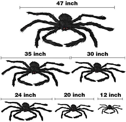 Halloween Decorations Outdoor Large Spiders: 6 Pack Spiders Halloween Decor