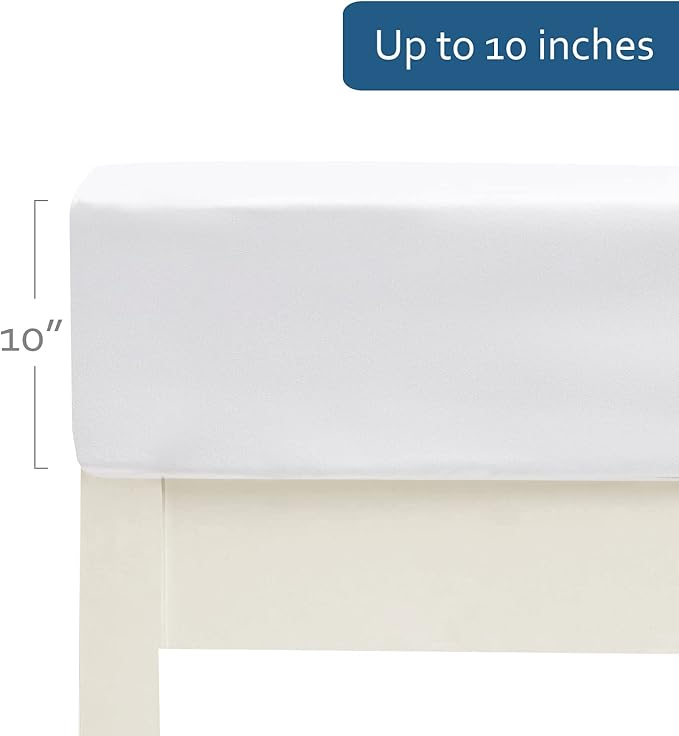 Cot Sheets 31" x 75", Cot Fitted Sheet Ultra Soft and Breathable Snug Fit - Image 4