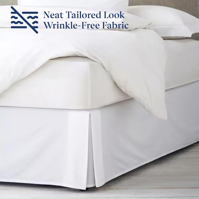 SKY BEDDINGS Luxury Pleated King Bed Skirt - Image 4