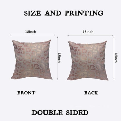 TKS MITLAN Leopard Skin Pillow Covers 18 x 18 Inch Rose Gold of Elegant Texture - Image 2