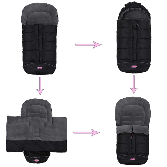 German Designed Universal Stroller Footmuff, 2 Way Zippers Style Easy - Image 7