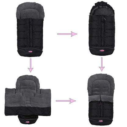 German Designed Universal Stroller Footmuff, 2 Way Zippers Style Easy - Image 7
