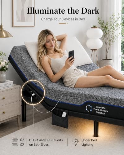 marsail adjustable bed frame full with mattress &, view 9