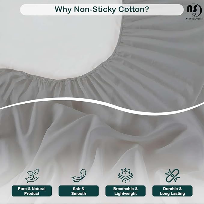 NON Sticky cotton Queen Size Sleeper Sofa Sheets, 4 Piece Egyptian Cotton Bed - Image 4