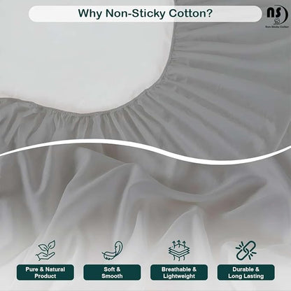 NON Sticky cotton Queen Size Sleeper Sofa Sheets, 4 Piece Egyptian Cotton Bed - Image 4