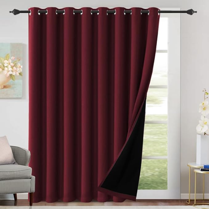 H.VERSAILTEX 100% Blackout Patio Curtains Thermal Insulated Curtains by HVERSAILTEX