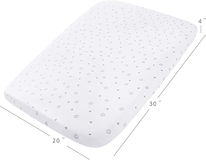 Bassinet Sheets 2 Pack, Fit for Graco Travel Lite Crib, My View 4 in 1 - Image 4