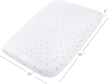 Bassinet Sheets 2 Pack, Fit for Graco Travel Lite Crib, My View 4 in 1 - Image 4