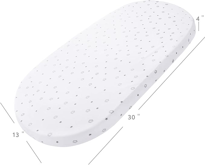 Bassinet Fitted Sheets Fit for UPPAbaby, Chicco LullaGo Anywhere Bassinet and - Image 8