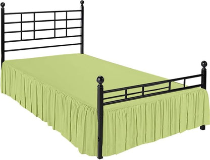 Ruffle Bed Skirt with Split Corners, Microfiber Dust Ruffled by Non-StickyCotton