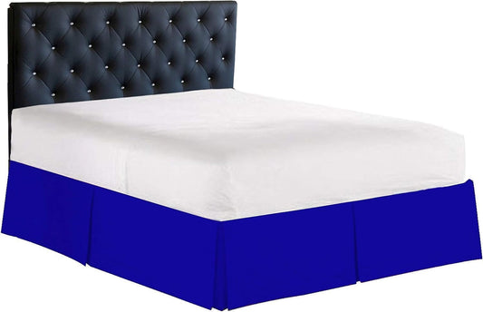 Bed Skirt - 100% Cotton 800 Thread Count Box Pleated Bed Skirt - Luxury Pleated