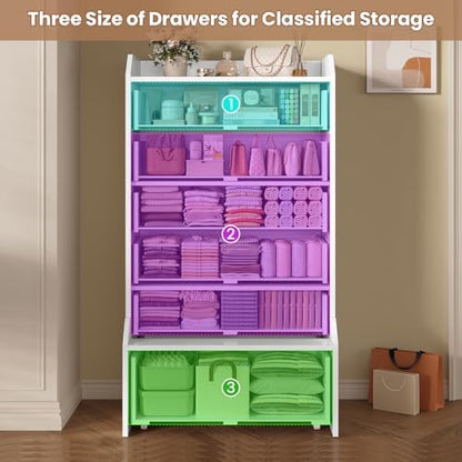 adorneve tall 6 drawer white modern dresser, close-up detail