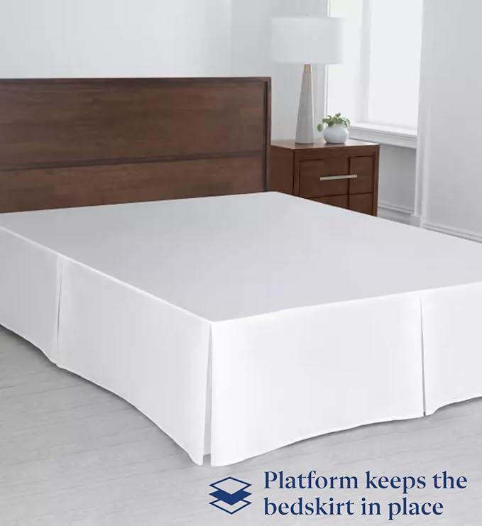 SKY BEDDINGS Luxury Pleated King Bed Skirt - Image 3