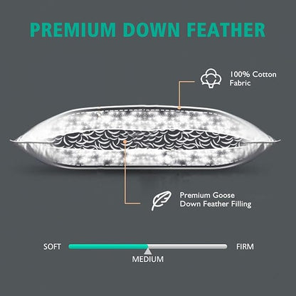 APSMILE Organic 16x16 Feather Down Throw Pillow Inserts Set of 2, 100% Cotton - Image 6