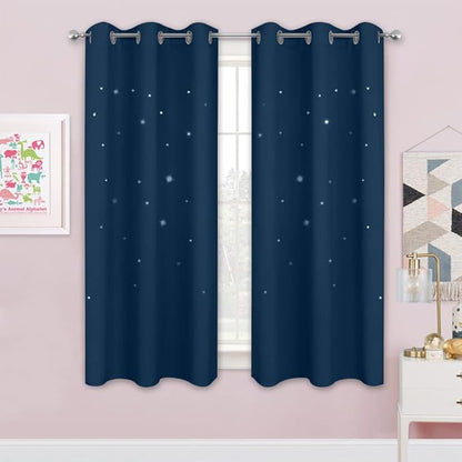 NICETOWN Blackout Curtains for Kids Room, Star Cutout Curtains for Baby Nursery by NICETOWN