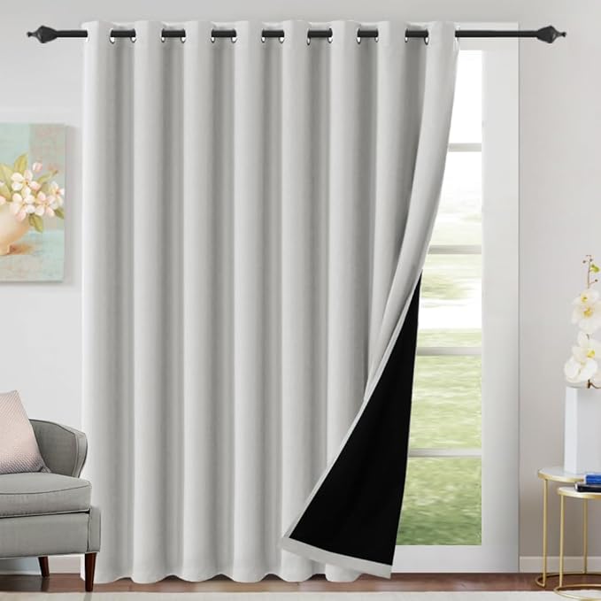 H.VERSAILTEX 100% Blackout Patio Curtains Thermal Insulated Curtains by HVERSAILTEX
