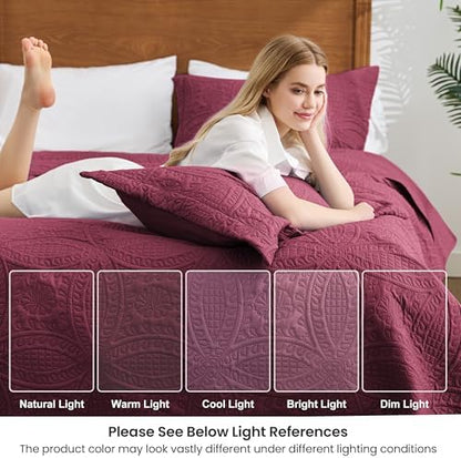 love's cabin quilts for queen bed burgundy bedspreads, package contents