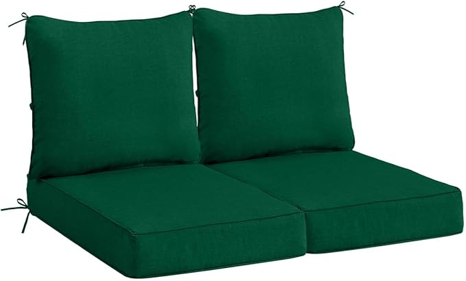 Sundale Outdoor Olefin Deep Seat Cushion Set of 2, Patio Chair Cushion and by SundaleOutdoor