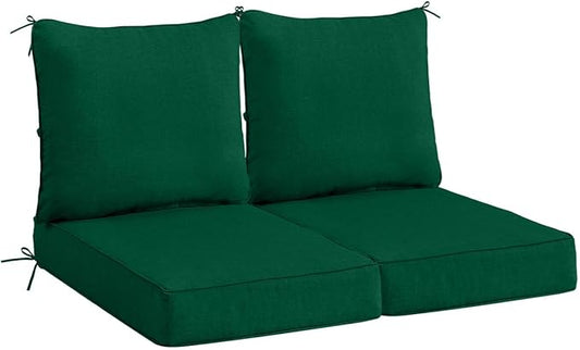 Sundale Outdoor Olefin Deep Seat Cushion Set of 2, Patio Chair Cushion and by SundaleOutdoor