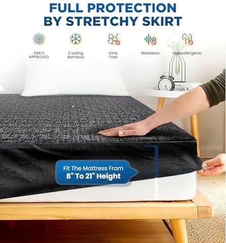Premium 100% Waterproof Cal King Mattress Protector, Breathable Cooling 3D Air - Image 5
