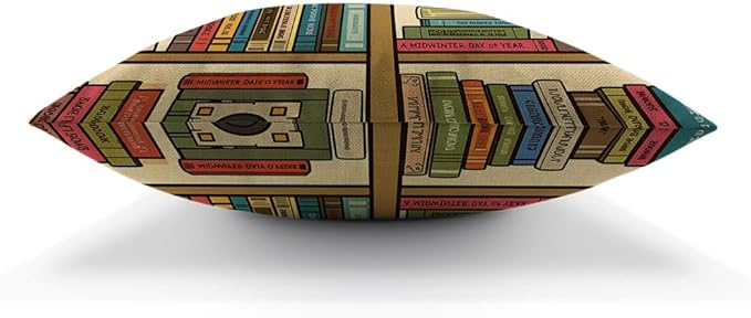 Moslion Book Pillows Decorative Throw Pillow Cover Nerd Book Lover Cat Sleeping - Image 2