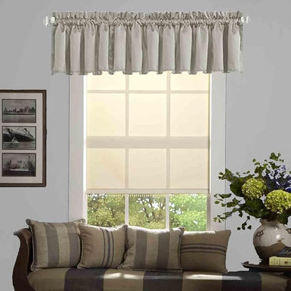 Light Grey Room Darkening Valance by HighQualityCurtains