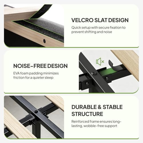 welzona full size bed frame 51" tall wingback, package contents