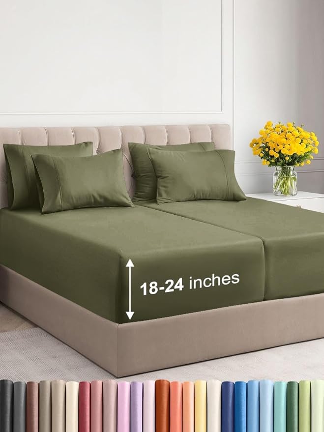 Extra Deep Split King Sheet Set by CGKUnlimited