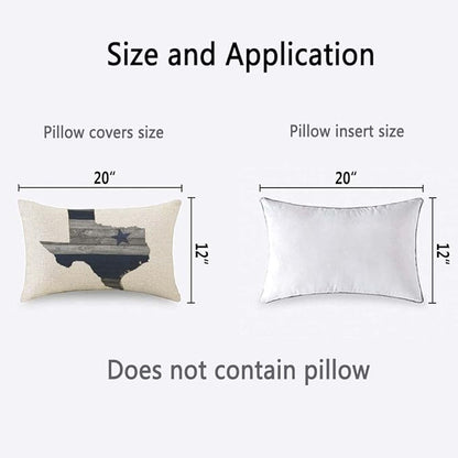 TKS MITLAN Texas State Throw Pillow Case Cushion Cover America Shape Map Gray - Image 2