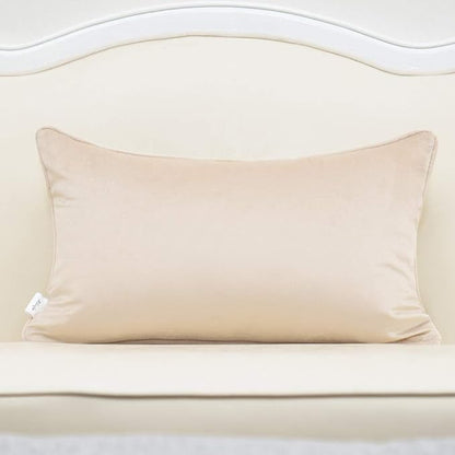 Alerfa 12 x 20 Inch Rectangle Leaf Pillow Embroidery Cut Velvet Cushion Case - Image 2