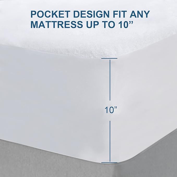 Cot Size Mattress Protector Waterproof, Smooth Top Mattress Protector - Image 5