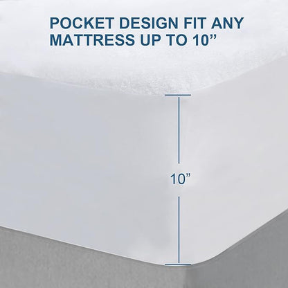 Cot Size Mattress Protector Waterproof, Smooth Top Mattress Protector - Image 5