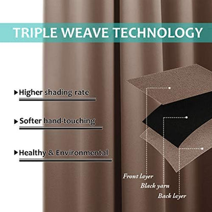 nicetown thermal insulated 100% blackout curtain, noise reducing, package contents