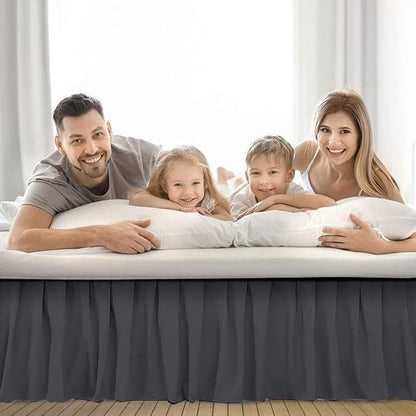 Ruffle Bed Skirt with Split Corners, Microfiber Dust Ruffled - Image 6