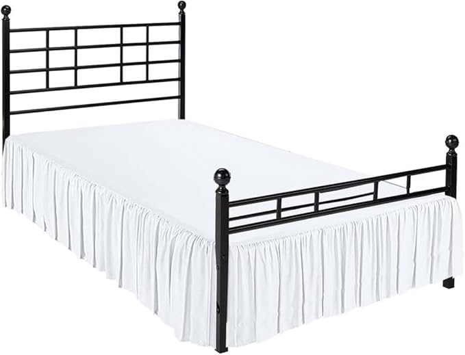 Ruffle Bed Skirt with Split Corners, Microfiber Dust Ruffled by Non-StickyCotton