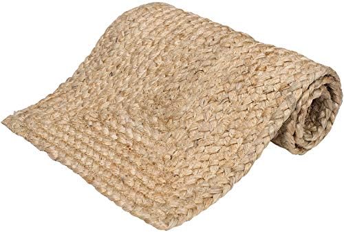 GLAMBURG Farmhouse Jute Burlap Table Runner 36 Inches Long, 13x36 Natural Jute by GLAMBURG