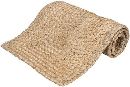 GLAMBURG Farmhouse Jute Burlap Table Runner 36 Inches Long, 13x36 Natural Jute by GLAMBURG