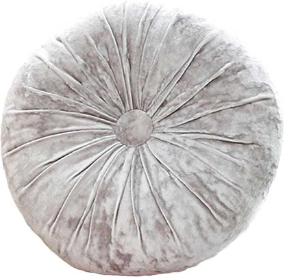 S_SSOY Round Throw Pillow for Couch Pumpkin Velvet Decorative Small Floor by S_SSOY