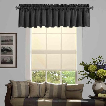 Black Valance Curtains for Bedroom & Living Room by HighQualityCurtains