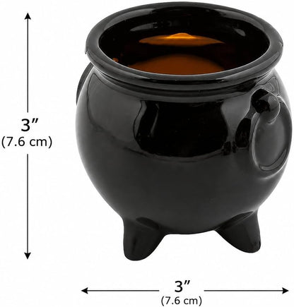 Fun Express Halloween Mini Cauldron Tea Light Votive Candle Holders, 12pc
