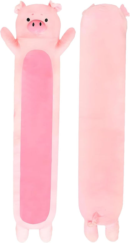 Big Pig Plush Body Pillow for Kids | Long Stuffed Animal Cuddle Pillow | Soft by CuddlePaws