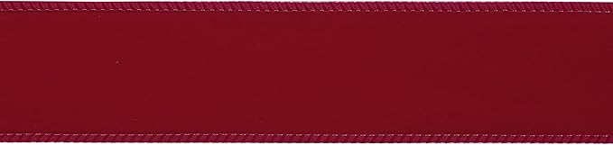 MEEDEE Red 1.5 Inch Velvet Wired Ribbon 25 Yards Dark Red Velvet Ribbons Spool - Image 8