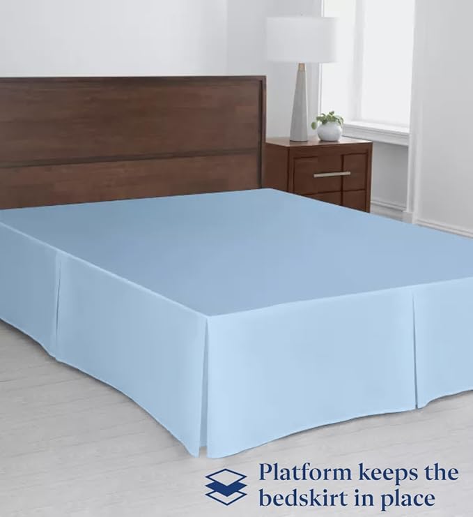 SKY BEDDINGS Luxury Pleated Queen Bed Skirt - Image 3