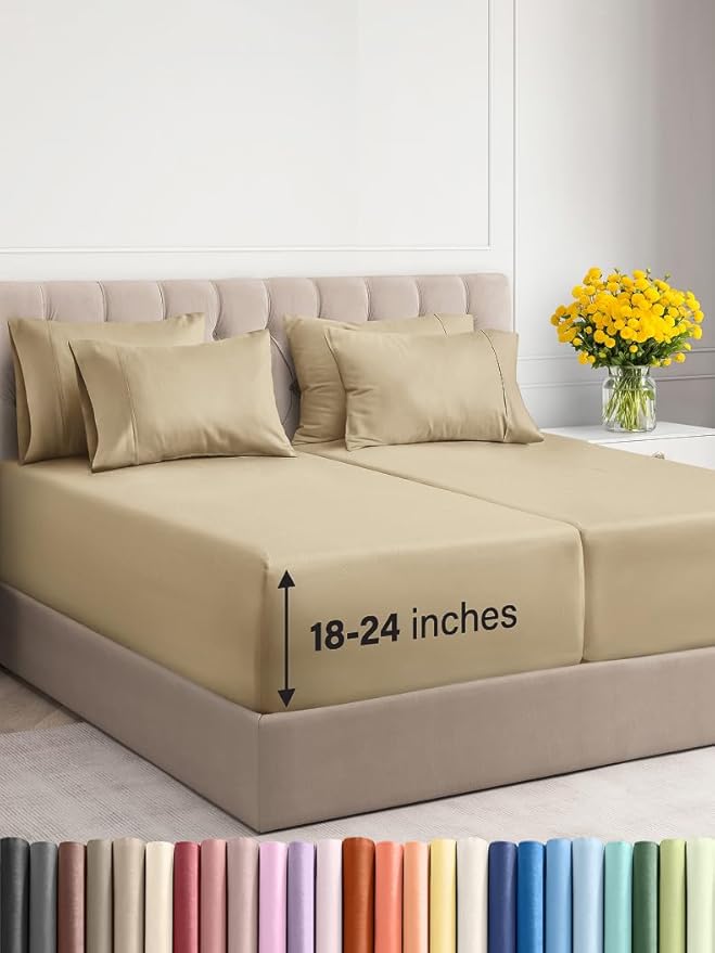 Extra Deep Split King Sheet Set by CGKUnlimited