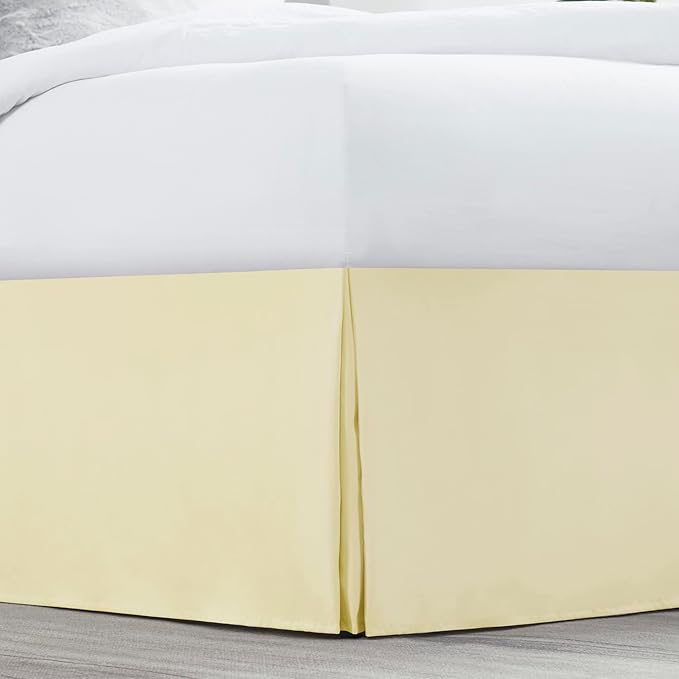 Nestl Vanilla Yellow Bed Skirt King Size - Image 2