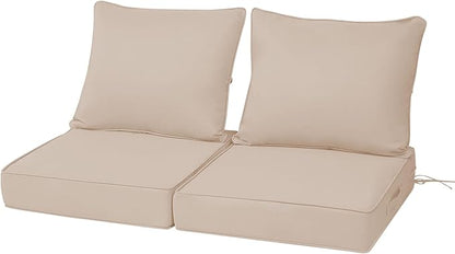 24x24'' Outdoor Chair Cushion Set of 2, UV&Fade Resistant Deep Seat Patio by Vulacko