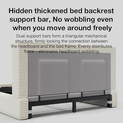 novilla queen size bed frame, plush cloudsoft bed, view 10