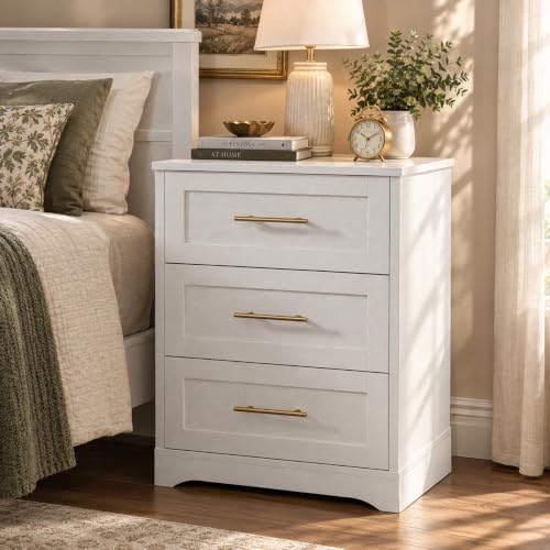 modern nightstands set of 2 with charging station, front angle view