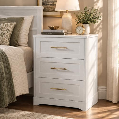 modern nightstands set of 2 with charging station, front angle view